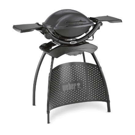 52020804A14 2014 Weber Q 1400 Electric Grill With Stand Dark Gray EU Product Facing Right